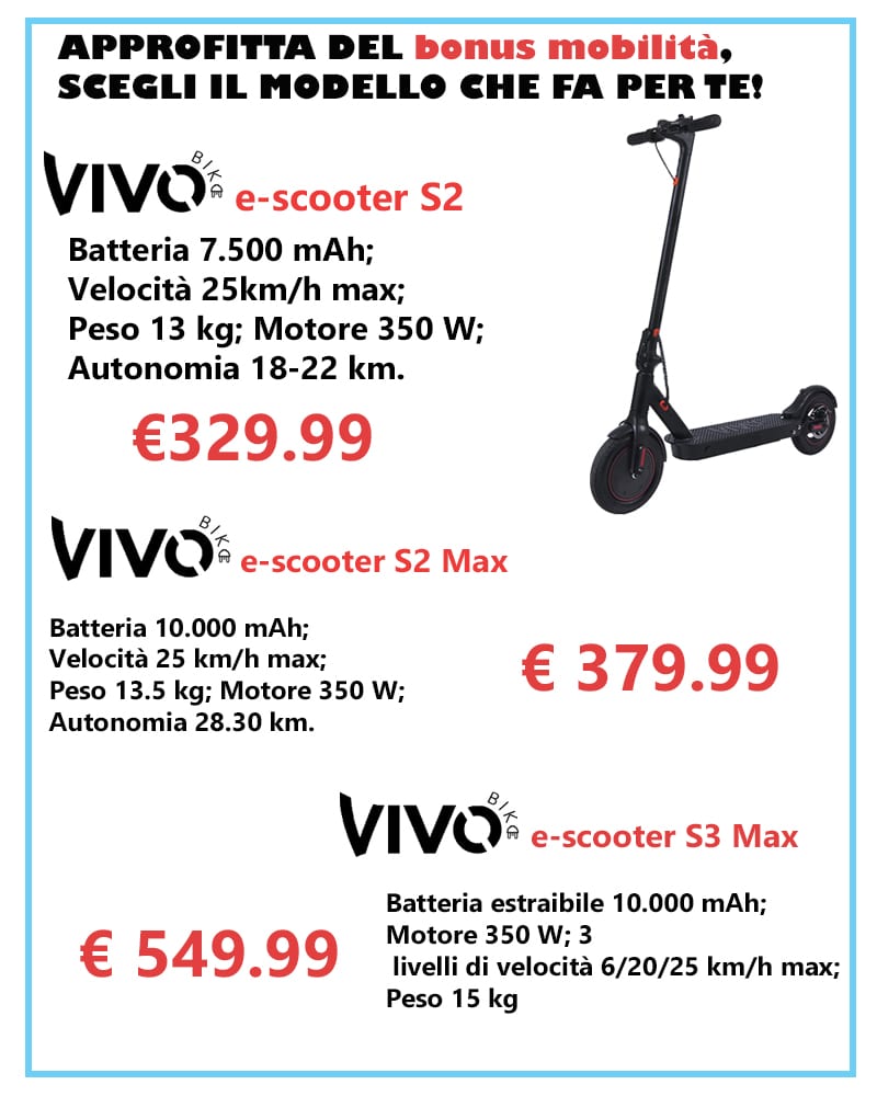 Vivobike: Approfitta del bonus mobilitá, scegli il modelllo che fa per te!